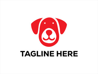 simple dog logo design,minimal pet logo vector