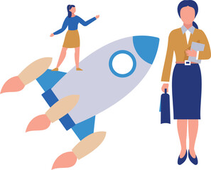 Girls are working on starting a business.