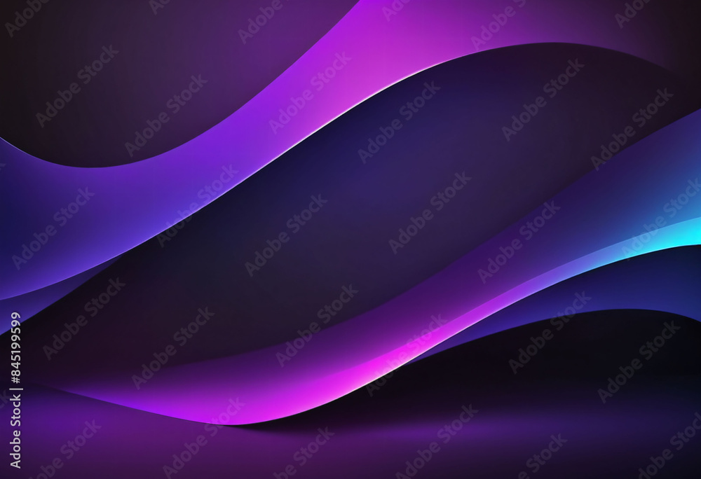 Aufkleber Abstract gradient background. Ultraviolet glow on a dark abstract background. Empty wallpaper template