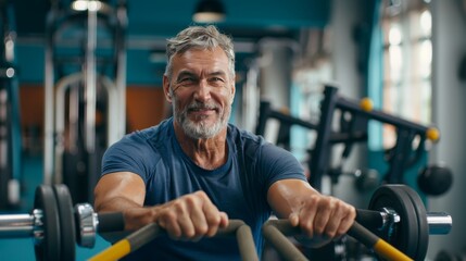 Active 50 year old man participating in diverse sports activities for health and fitness benefits