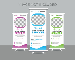  Corporate rollup  banner design template 