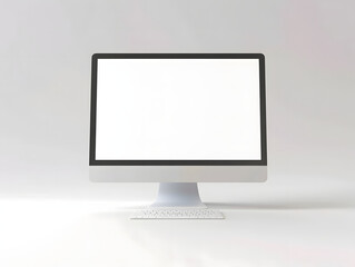 Fototapeta premium 3D blank computer screen mockup 