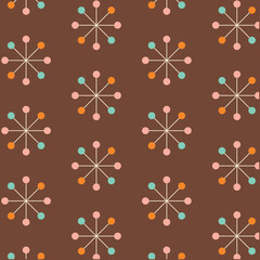 50s Mid Century Modern Seamless Pattern