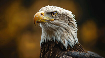 Obraz premium Close-up of an eagle. Beautiful bald eagle.