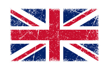 Fototapeta premium National flag of Great Britain grunge isolated