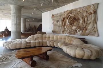 Collection of Large corner sofa with several chairs in the room designs inspiration ideas