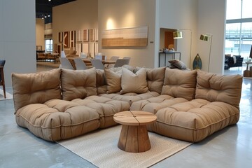 Collection of Large corner sofa with several chairs in the room designs inspiration ideas