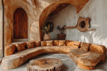 Collection of Large corner sofa with several chairs in the room designs inspiration ideas