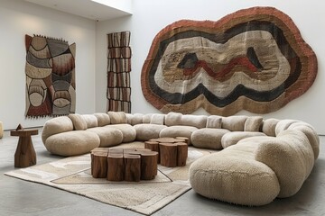 Collection of Large corner sofa with several chairs in the room designs inspiration ideas