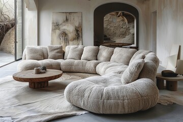 Collection of Large corner sofa with several chairs in the room designs inspiration ideas