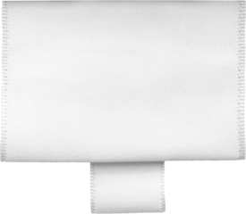 White blank clothing tag label isolated on white background