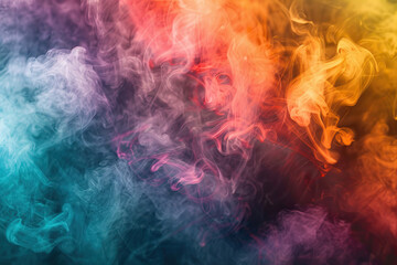 Generative ai on theme of beautiful texture thick smoke for design natural abstract background