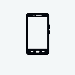blank screen smartphone on a light background
