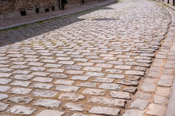 old paved road in Belgium