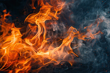 Fototapeta premium Generative ai on theme of beautiful texture bright hot fire for design natural abstract background
