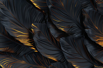 Generative ai on theme of beautiful texture bird feather for design natural abstract background