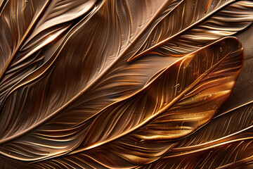 Generative ai on theme of beautiful texture bird feather for design natural abstract background