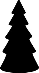 Simple shape Christmas tree silhouette vector.
Christmas tree silhouette.