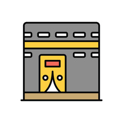 Fototapeta premium Kaaba vector icon