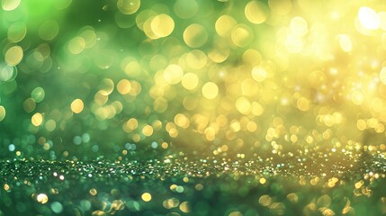 Abstract blue and green bokeh background with blurred bokeh circles for christmas or spring concepts in vibrant and festive design projects