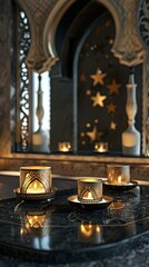 Vibrant Interior Moroccan Lanterns Eid Celebration