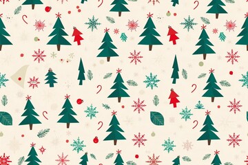 Obraz premium marry Christmas pattern with Christmas tree