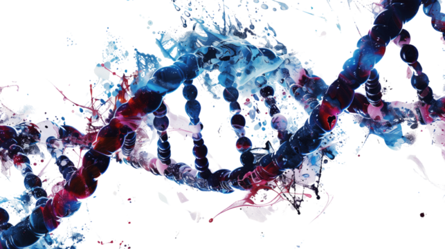 DNA on white isolated transparent background - Powered by Adobe