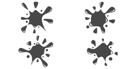 Simple abstract splash set illustration