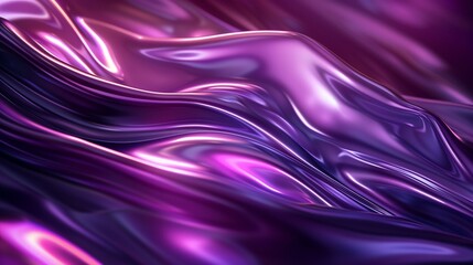 Subtle purple chrome wave background, abstract pearlescent shiny