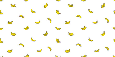 banana seamless pattern vector fruit cartoon gift wrapping paper scarf isolated repeat background tile wallpaper textile illustration doodle design