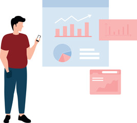 A boy is looking at a mobile phone.