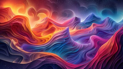 Obraz premium abstract background with colorful surealism art