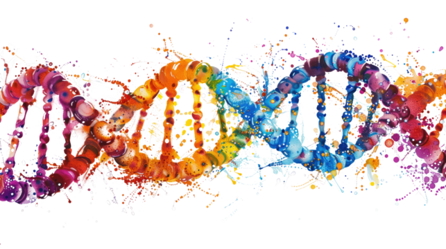 DNA on white isolated transparent background