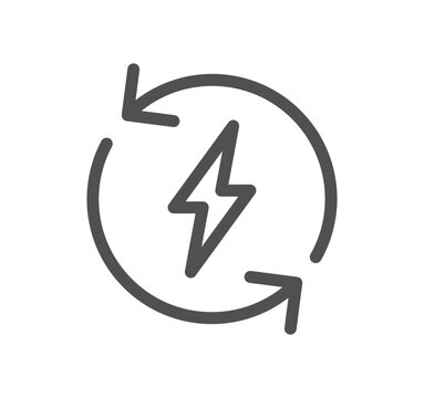 Energy related icon outline and linear vector.
