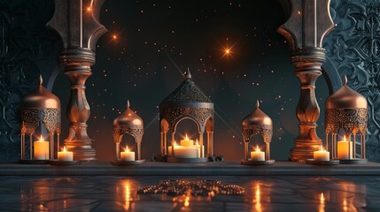 Vibrant Interior Moroccan Lanterns Eid Celebration