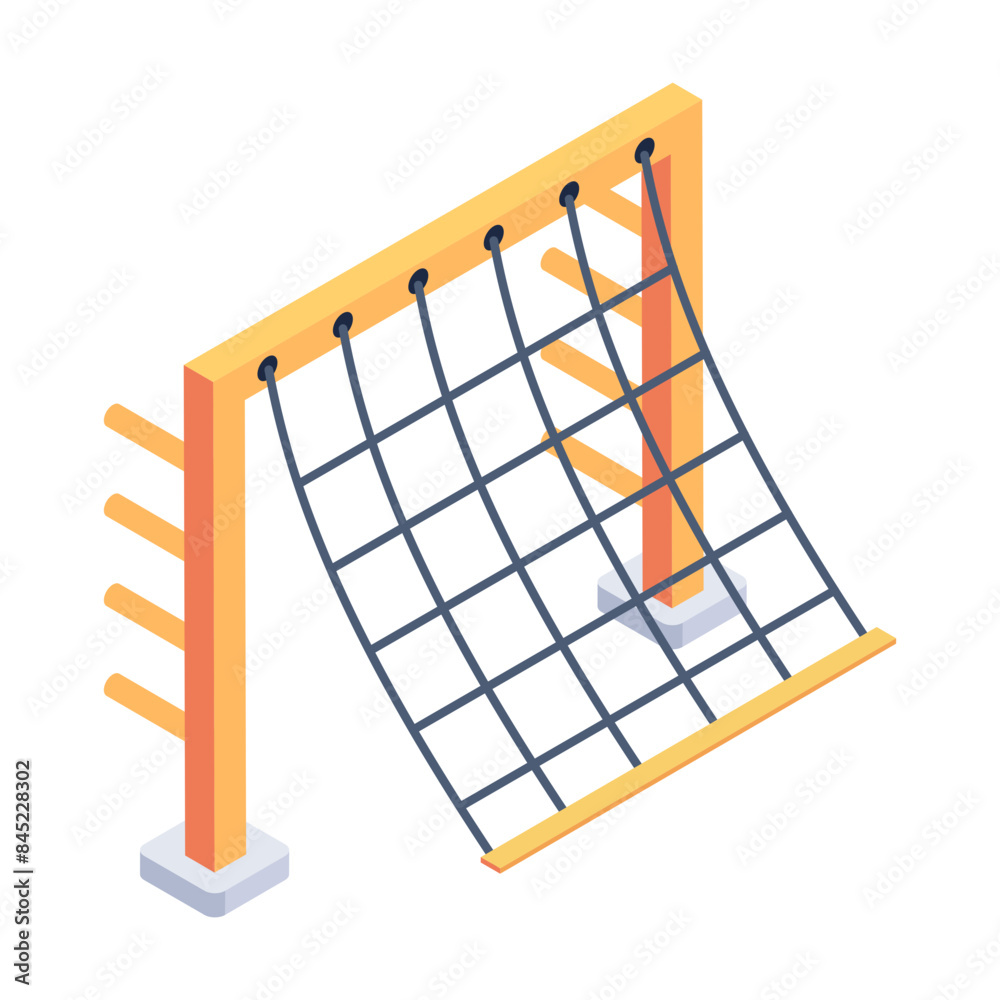 Canvas Prints here’s an isometric icon of a climbing net