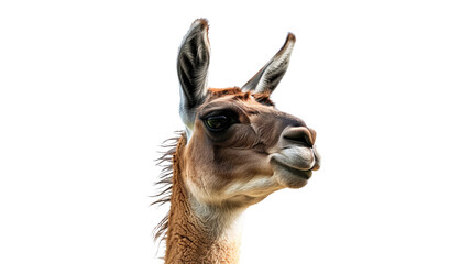 Obraz premium Llama on white isolated transparent background