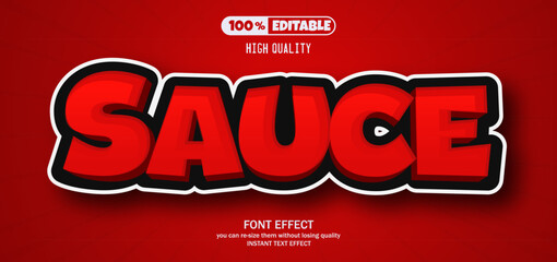 Sauce text effect editable text style.