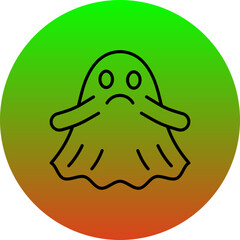 Obraz premium Sad Ghost Icon