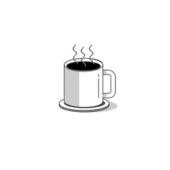 Coffee cup with white background used as an illustration and symbol. icons vector.