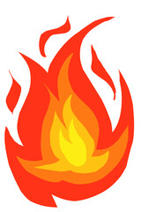 Fire flames icon illustration