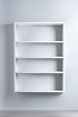 White empty shelf 