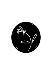 Illustration art design line black white icons stamp decoration 