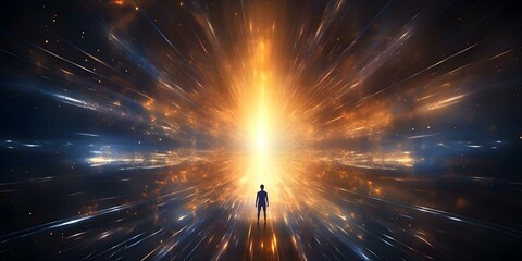 Awakening the spiritual potential and cosmic connection of Starseeds through galactic vision. Concept Galactic Vision, Starseeds, Spiritual Awakening, Cosmic Connection, Higher Consciousness