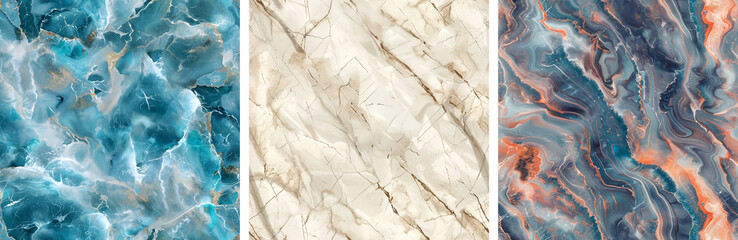 Colorful Marble Textures in Blue, Beige, and Multicolor, perfect for vibrant interior design, backgrounds, and creative projects.