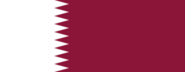 Fototapeta premium Qatar flag original color and proportions