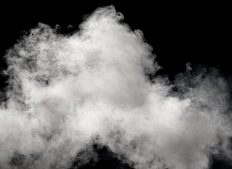 Smoke isolated on black background