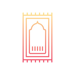 Prayer Mat vector icon