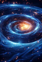 抽象的な青く光る背景