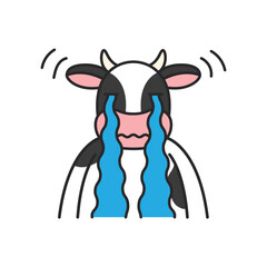 Cute cow sticker